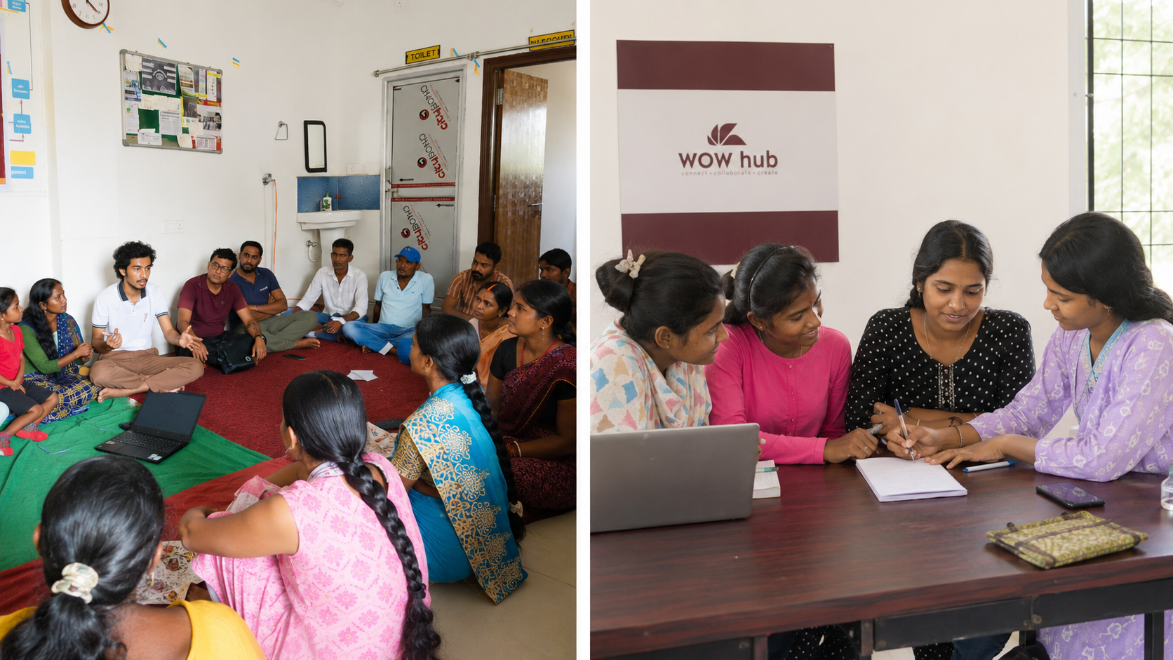 Community learning circle at WOW Hub